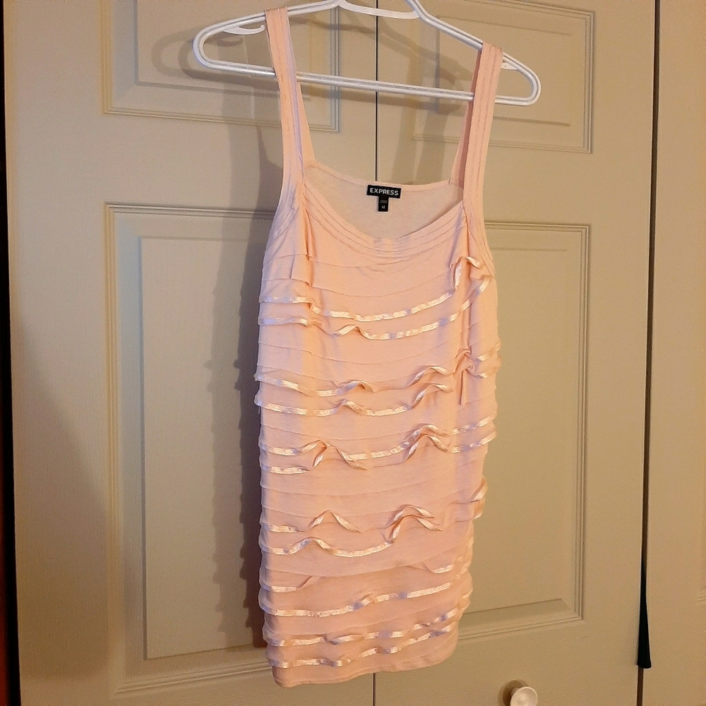 Express Ruffled Light Pink Cami - Picture 2 of 6